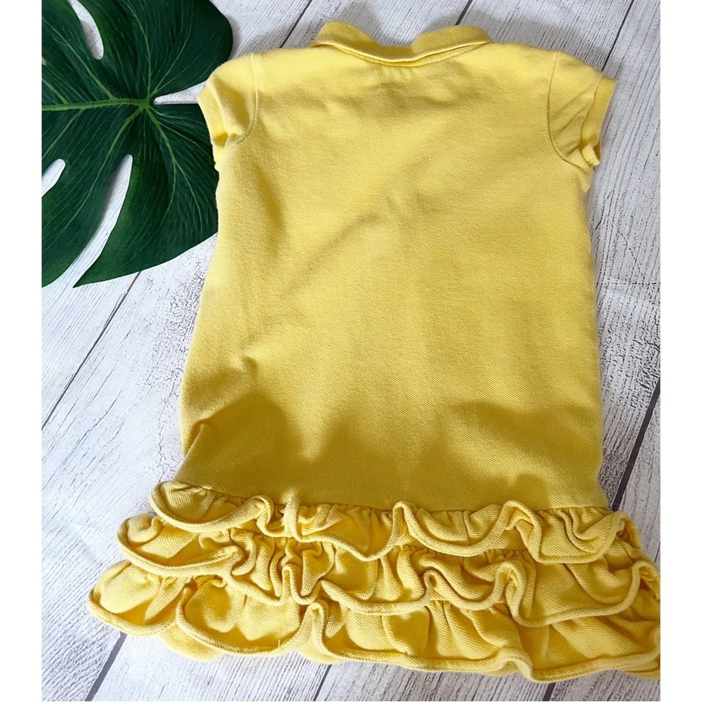 Ralph Lauren yellow ruffled hem dress 3T